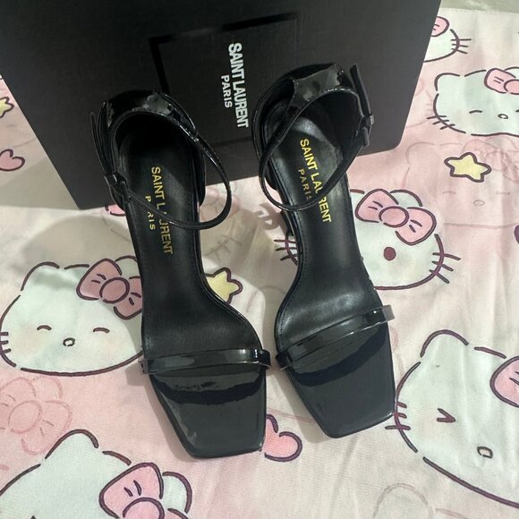 Saint Laurent Square-Toe Lace-Up Pumps - Picture 1 of 6